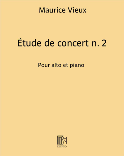 Étude de concert No. 2 — Maurice Vieux