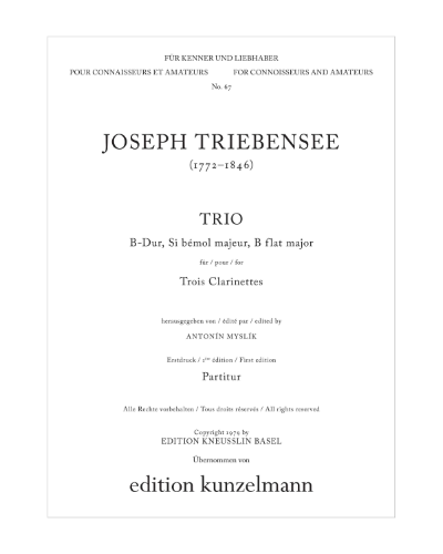 Trio in B-flat major — Joseph Triebensee