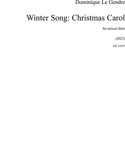 Winter Song: Christmas Carol — Dominique Le Gendre