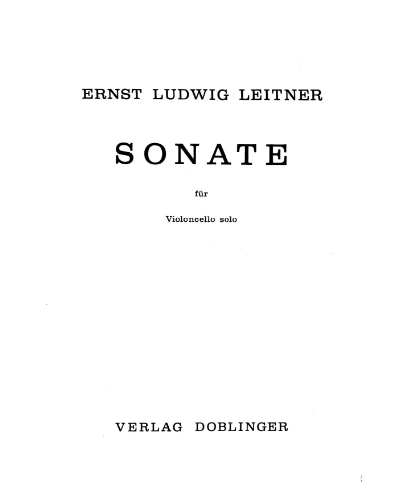 Sonata — Ernst Ludwig Leitner