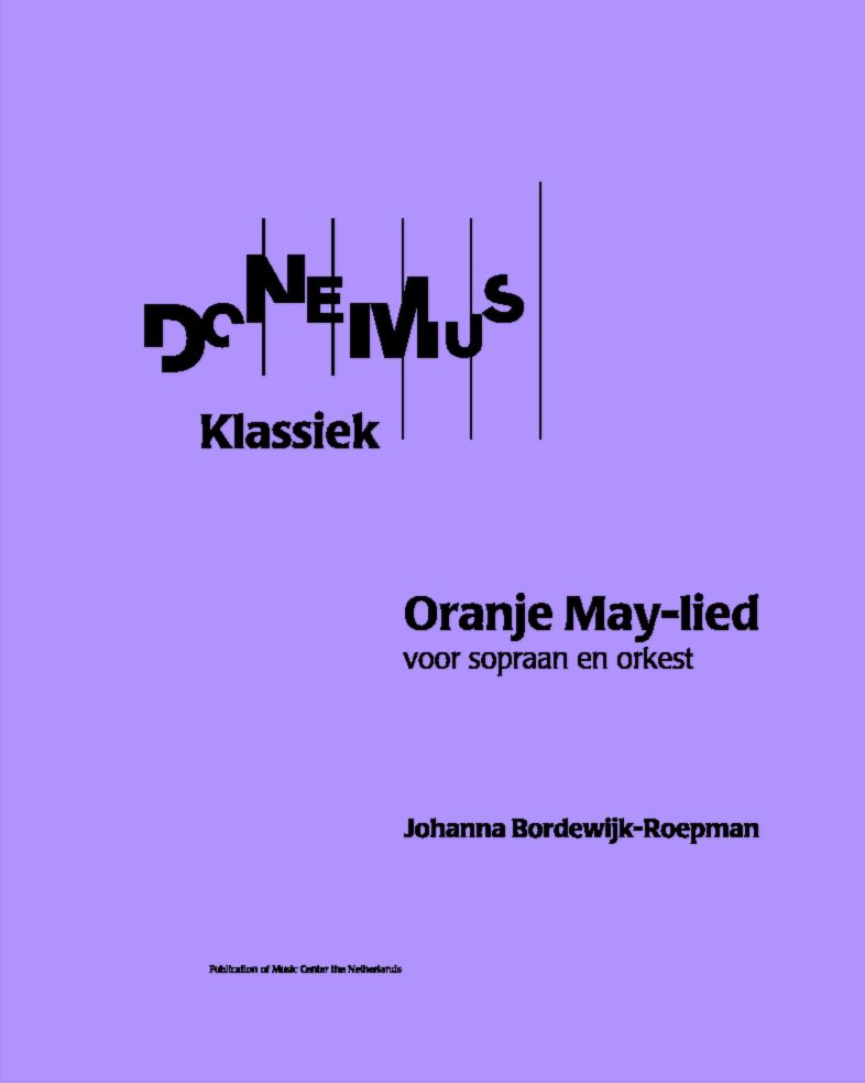 Oranje May Lied — Johanna Bordewijk-Roepman