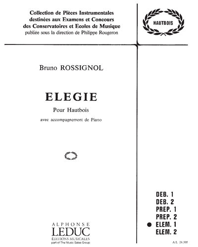Élégie pour Hautbois avec Accompagnement de Piano — Bruno Rossignol