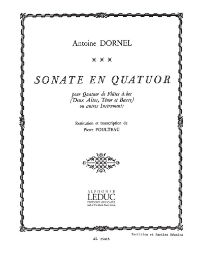 Sonata in Quartet — Louis-Antoine Dornel