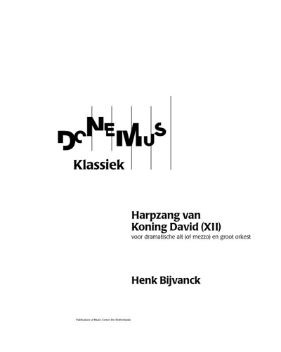 Harp Song by King David (Psalm 12) — Henk Bijvanck