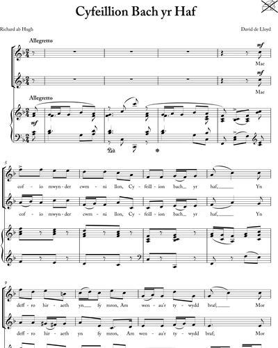 Cyfeillion Bach yr Haf — David de Lloyd