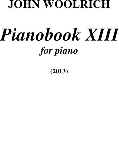 Pianobook XIII — John Woolrich