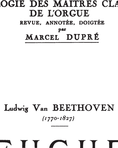 Fugue in E minor — 贝多芬