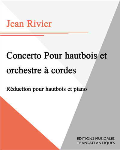 Concerto Pour hautbois et orchestre à cordes — Jean Rivier