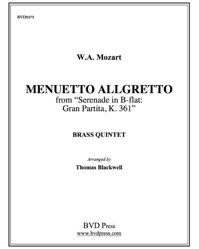 Menuetto Allegretto (from 'Serenade in B-flat major, 'Gran Partita', K. 361') — Wolfgang Amadeus Mozart