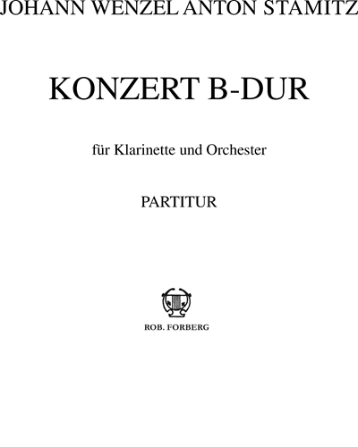 Concerto in B-flat major for Clarinet and Orchestra — Johann Stamitz