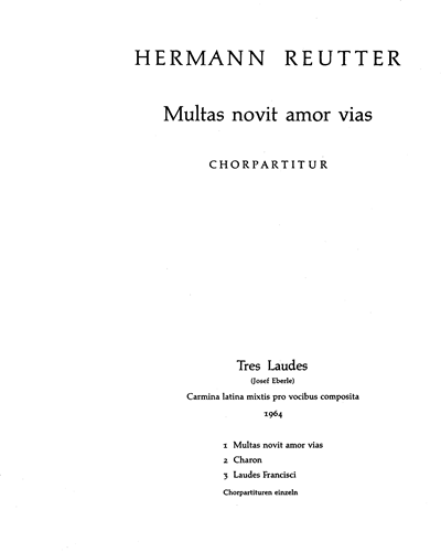 Tres Laudes — Hermann Reutter