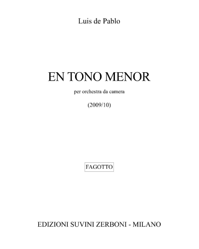 En tono menor — Luis de Pablo