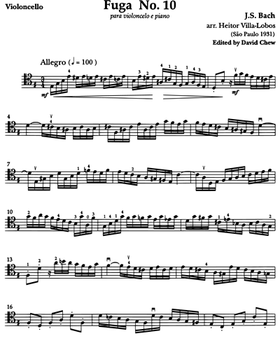 Fuga No. 10 — 巴赫