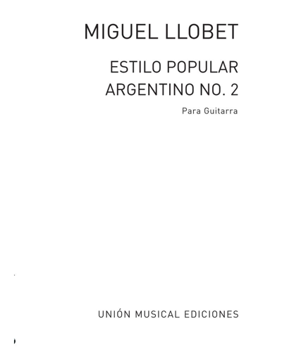Estilo popular argentino No. 2 — 柳贝特