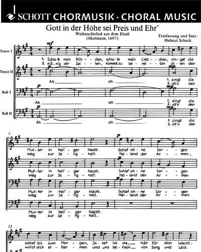 Gott in der Höhe sei Preis und Ehr' — Helmut Scheck