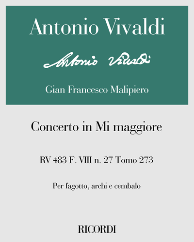 Concerto in E major, RV 483, F. VIII no. 27, Tomo 273 — 维瓦尔第