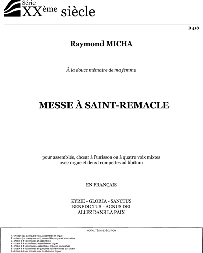 Messe à Saint-Remacle — Raymond Micha