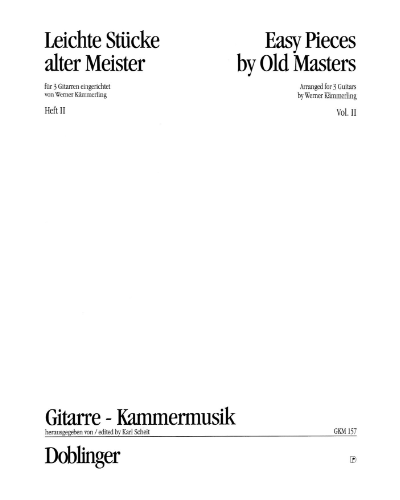 Easy Pieces by Old Masters, Vol. 2 — Karl Scheit