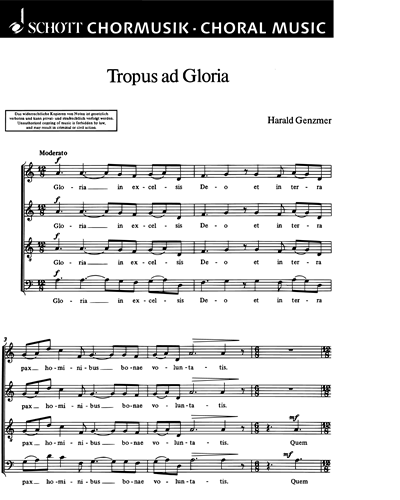 Tropus ad Gloria — Harald Genzmer