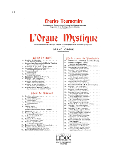Dominica VIII post Pentecosten, op. 57 — 夏尔·图尔内米尔
