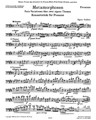 Metamorphoses — Egon Gabler