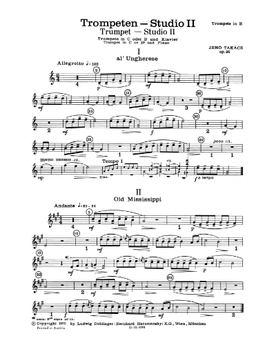 Trumpet Studio II, op. 99 — Jenő Takács