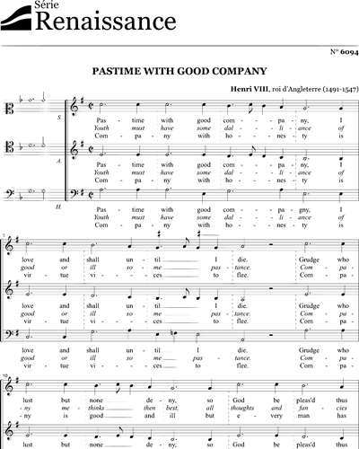 Pastime with a good company — King Henry VIII