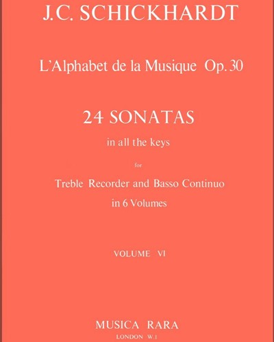 L'Alphabet de la Musique, op. 30, Nos. 21-24 — Johann Christian Schickhardt