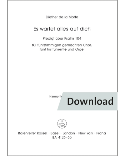 Es wartet alles auf dich — Diether de la Motte