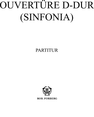 Overture in D major (Sinfonia) — 迪特斯多夫