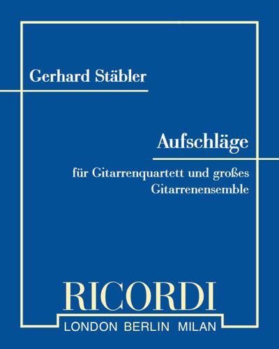 Aufschläge — Gerhard Stäbler