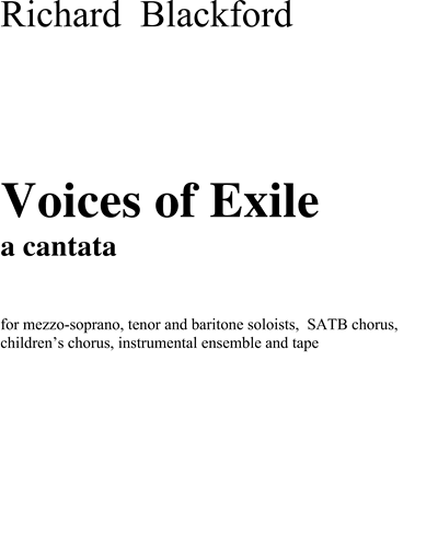 Voices of Exile [Ensemble Version] — Richard Blackford