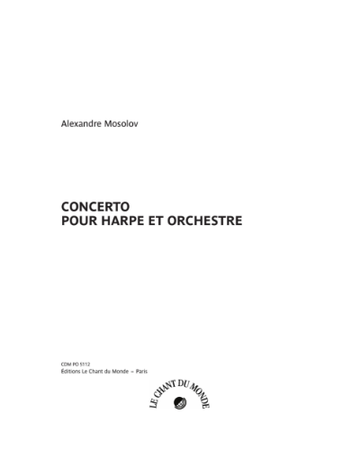 Concerto for Harp — Alexander Mosolov