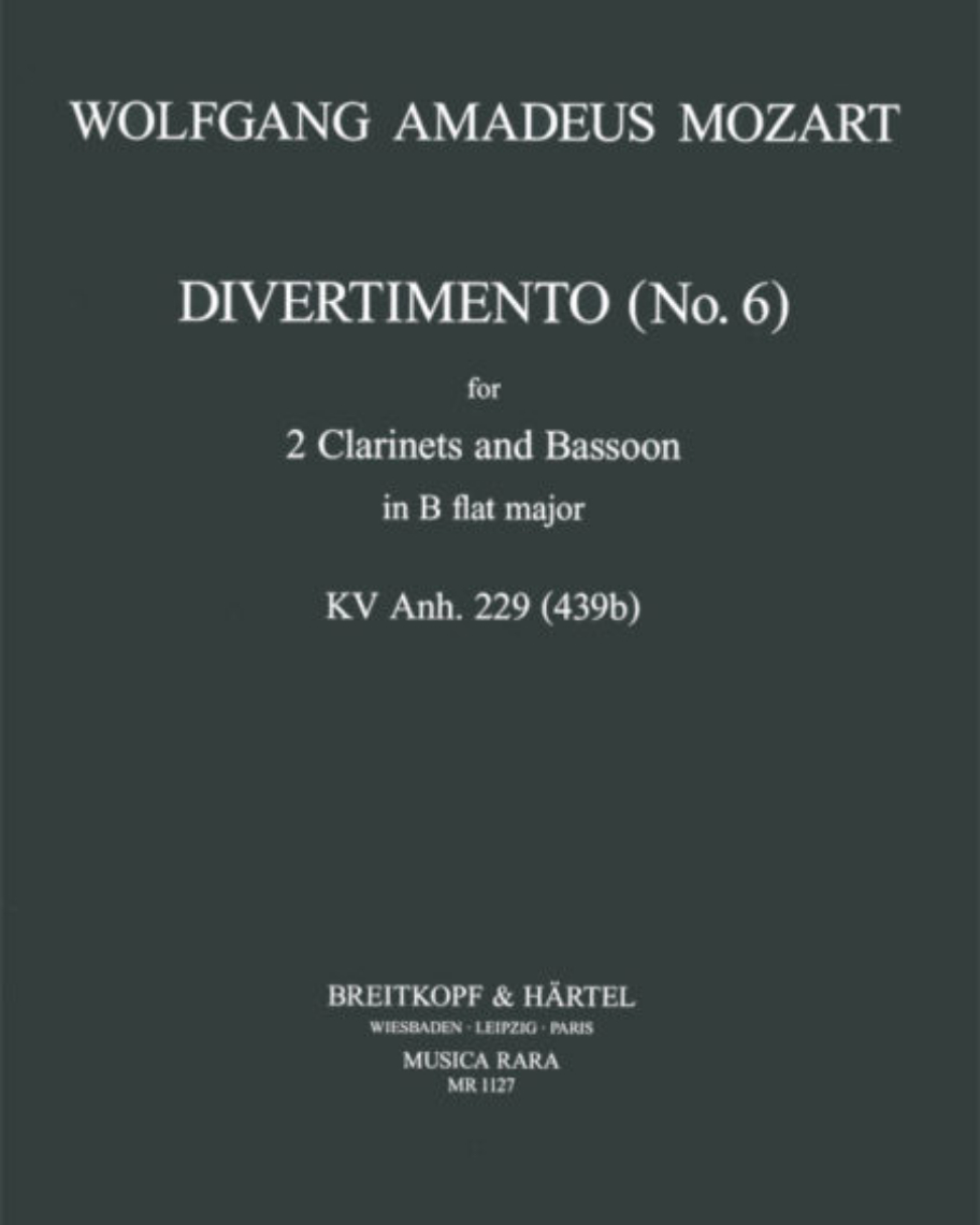 Divertimento in B-flat major, KV Anh. 229 (439b) — 莫扎特