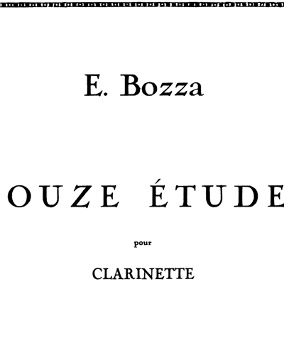 12 Études pour Clarinette — 欧仁·博扎