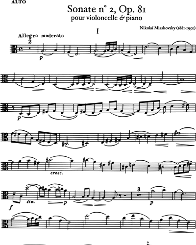 Sonata No. 2, op. 81 — 米亚斯科夫斯基