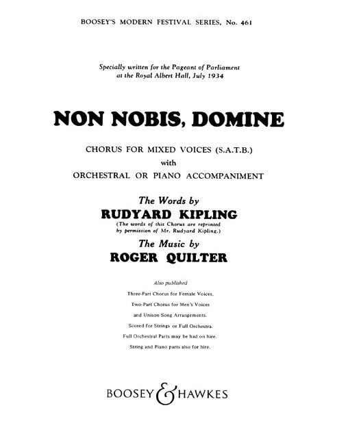 Non Nobis, Domine — 罗杰·奎尔特