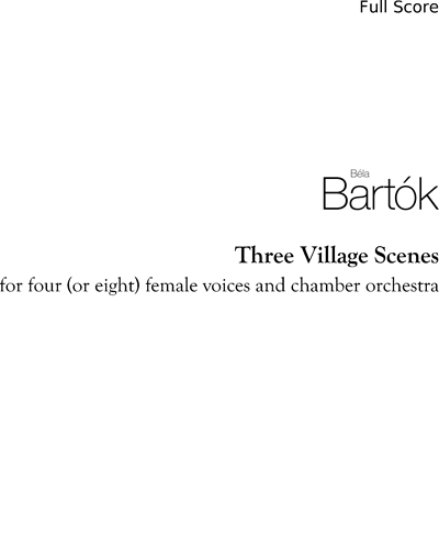 Three Village Scenes — Béla Bartók