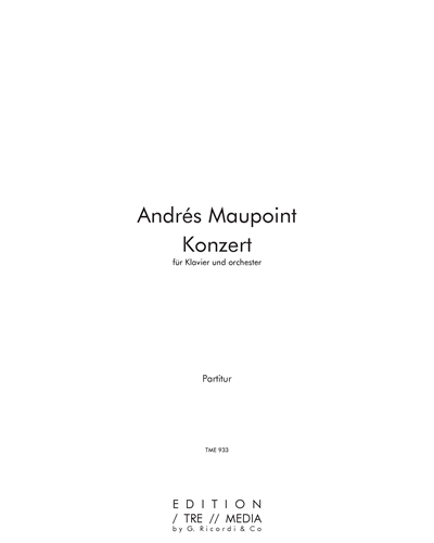 Konzert für Klavier und Orchester — Andrés Maupoint