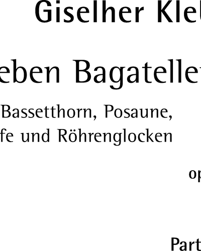 Seven Bagatelles, op. 35 — Giselher Klebe