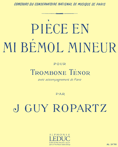 Pièce En Mi Bémol Mineur Pour Trombone Ténor — Guy Ropartz