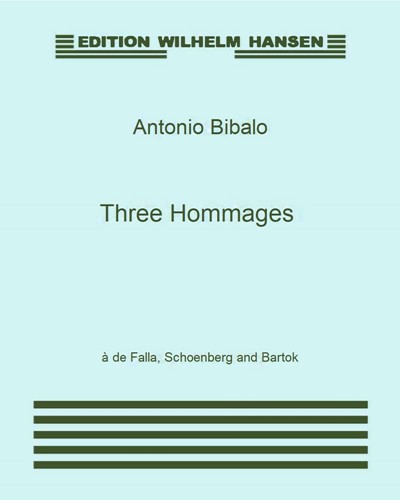 Trois Hommages — Antonio Bibalo