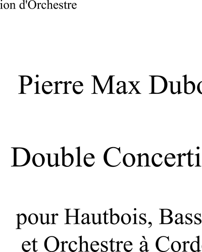 Double Concertino, op. 166 — 皮埃尔·马克斯·杜布瓦
