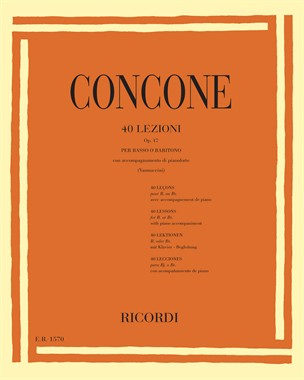 40 lezioni per basso o baritono Op. 17 — Giuseppe Concone