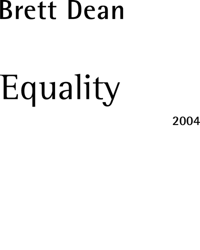 Equality — 布雷特·迪恩