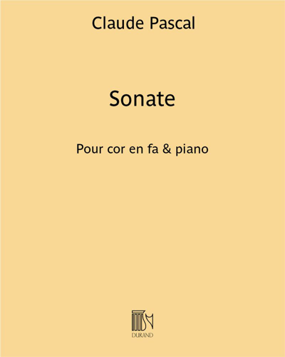 Sonata for Horn in F and Piano — Claude Pascal