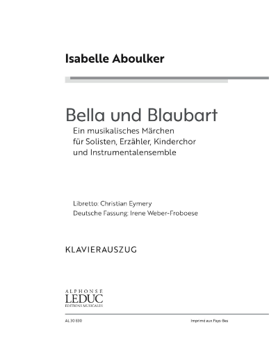 Bella und Blaubart — Isabelle Aboulker