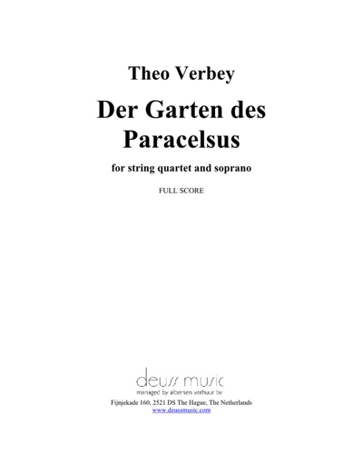 Der Garten des Paracelsus — Theo Verbey