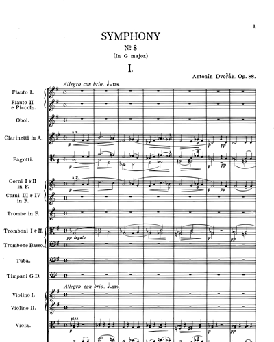 Symphony No. 8 in G, Op. 88 — 德沃夏克
