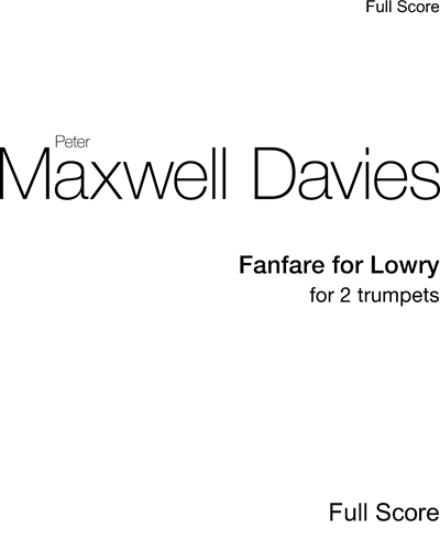 Fanfare for Lowry — 马克斯韦尔·戴维斯